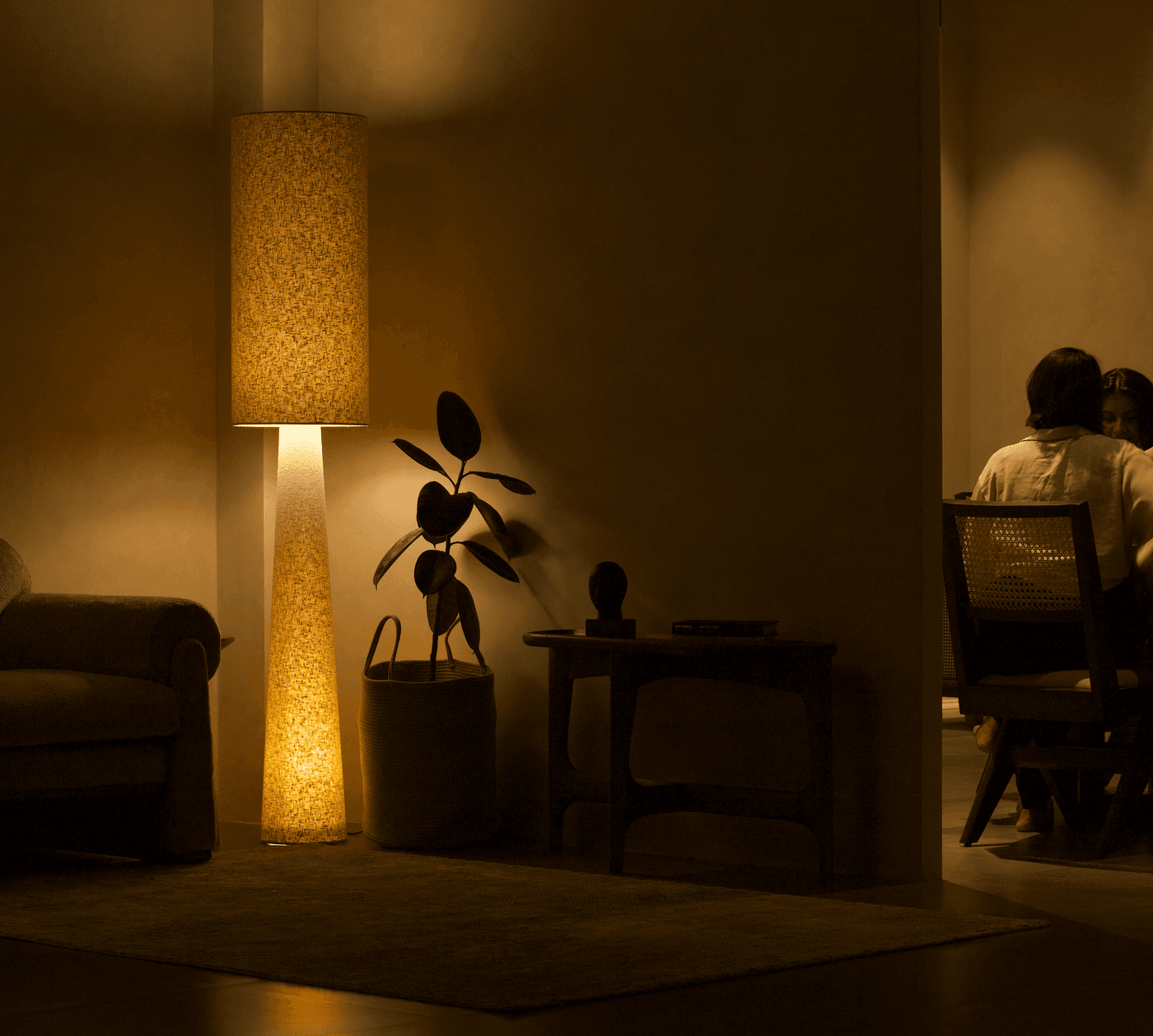Bluebee pieces in a living room